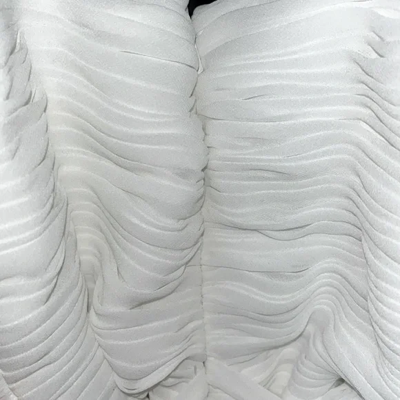 Mac Duggal NWT Chiffon Cross Ruched Top Full Tiered length Wide Leg Jumpsuit XS - Picture 7 of 9